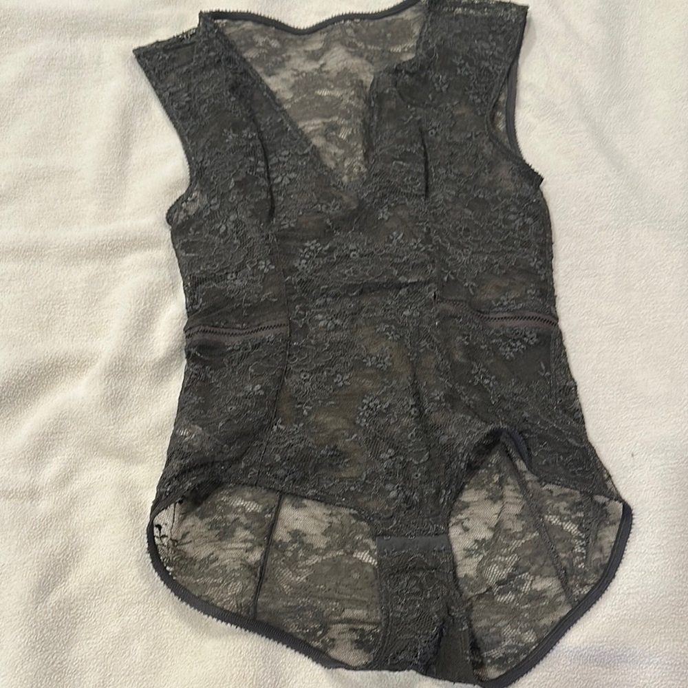 Elegant gray Lace Bodysuit